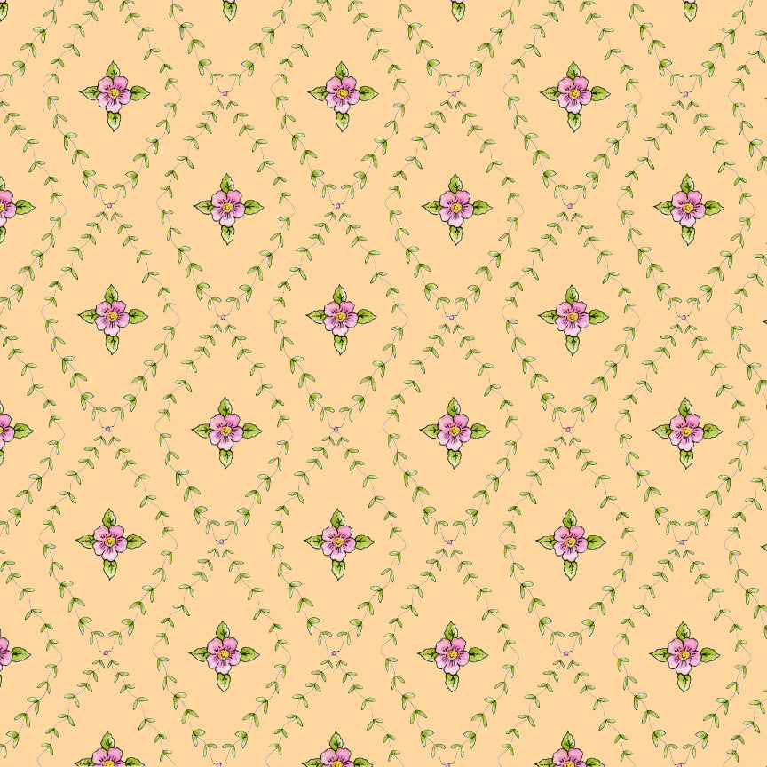 POSIE PRINT APRICOT- Garden Verse