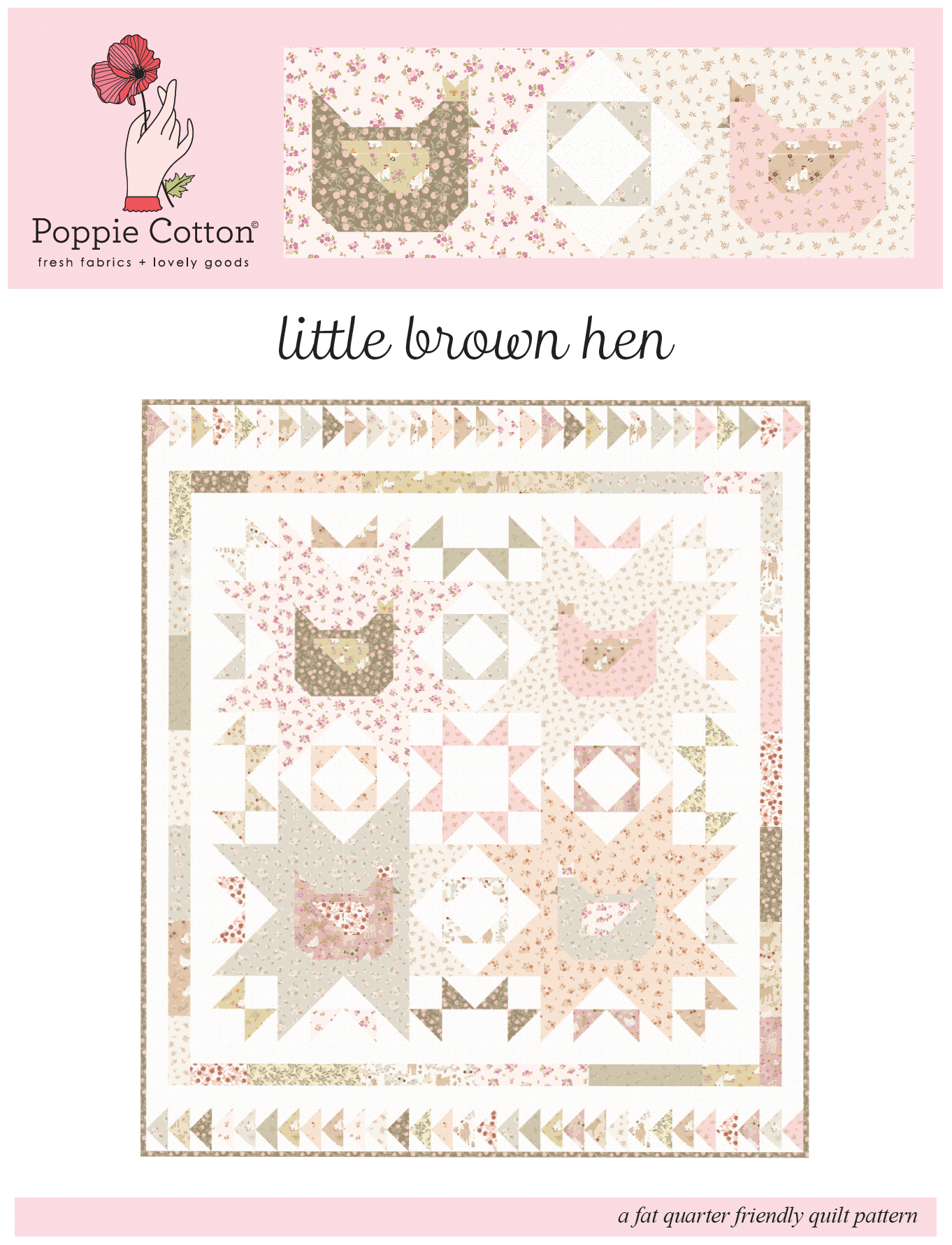 LITTLE BROWN HEN PATTERN - Primrose & Parsley