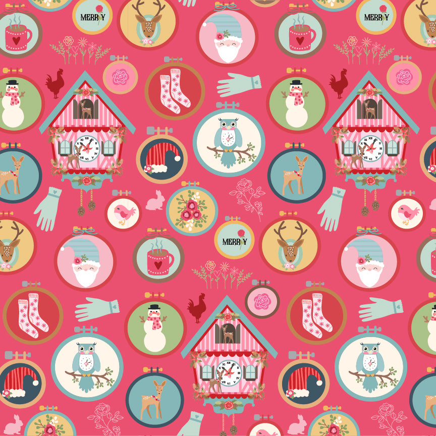 WINTER HOOPS RED - Cuckoo Christmas