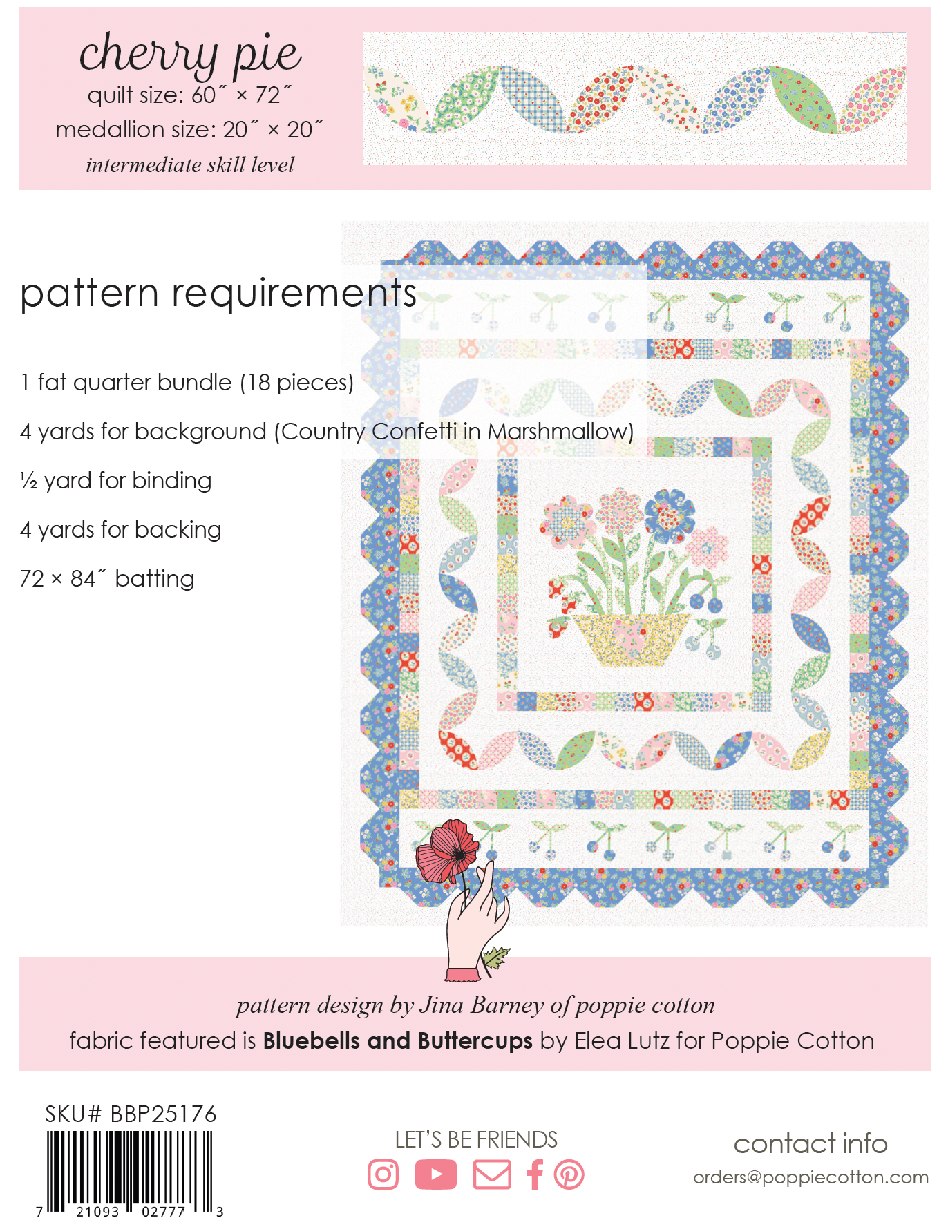 CHERRY PIE PATTERN - Bluebells & Buttercups