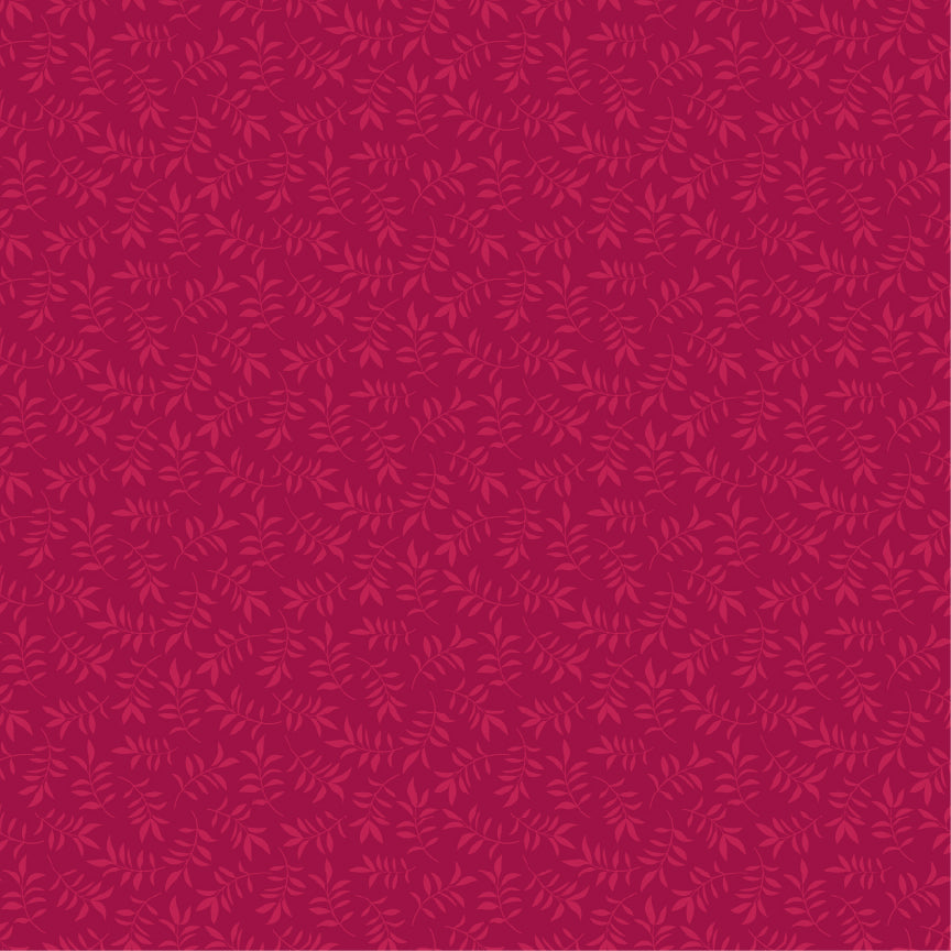 LEAF TOSS DK RED- Tennessee Summer