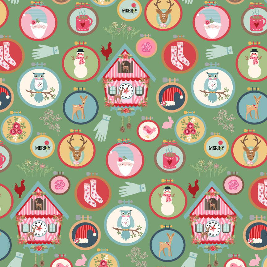 WINTER HOOPS GREEN - Cuckoo Christmas