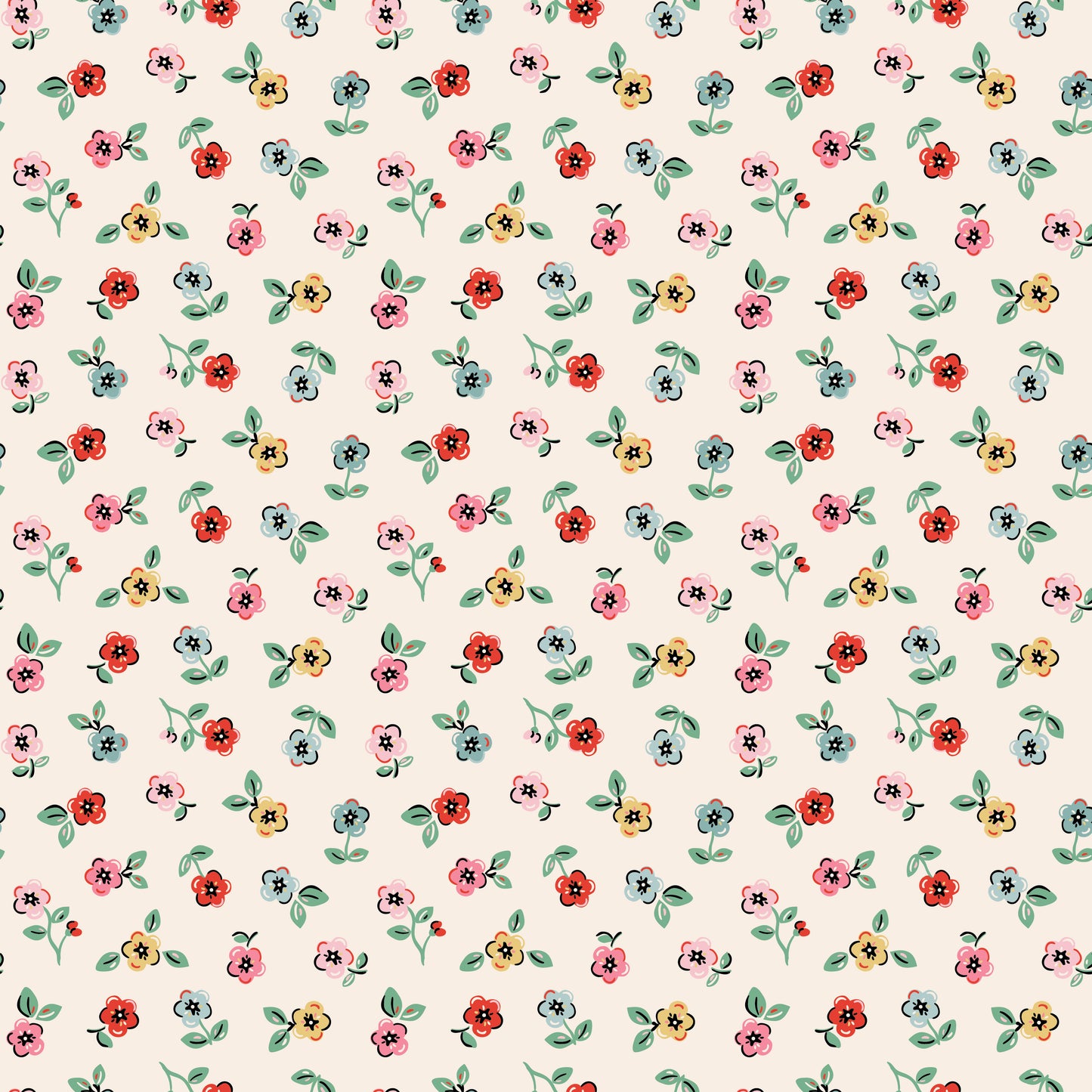 CHEERY FLORALS CREAM - Home Sweet Home