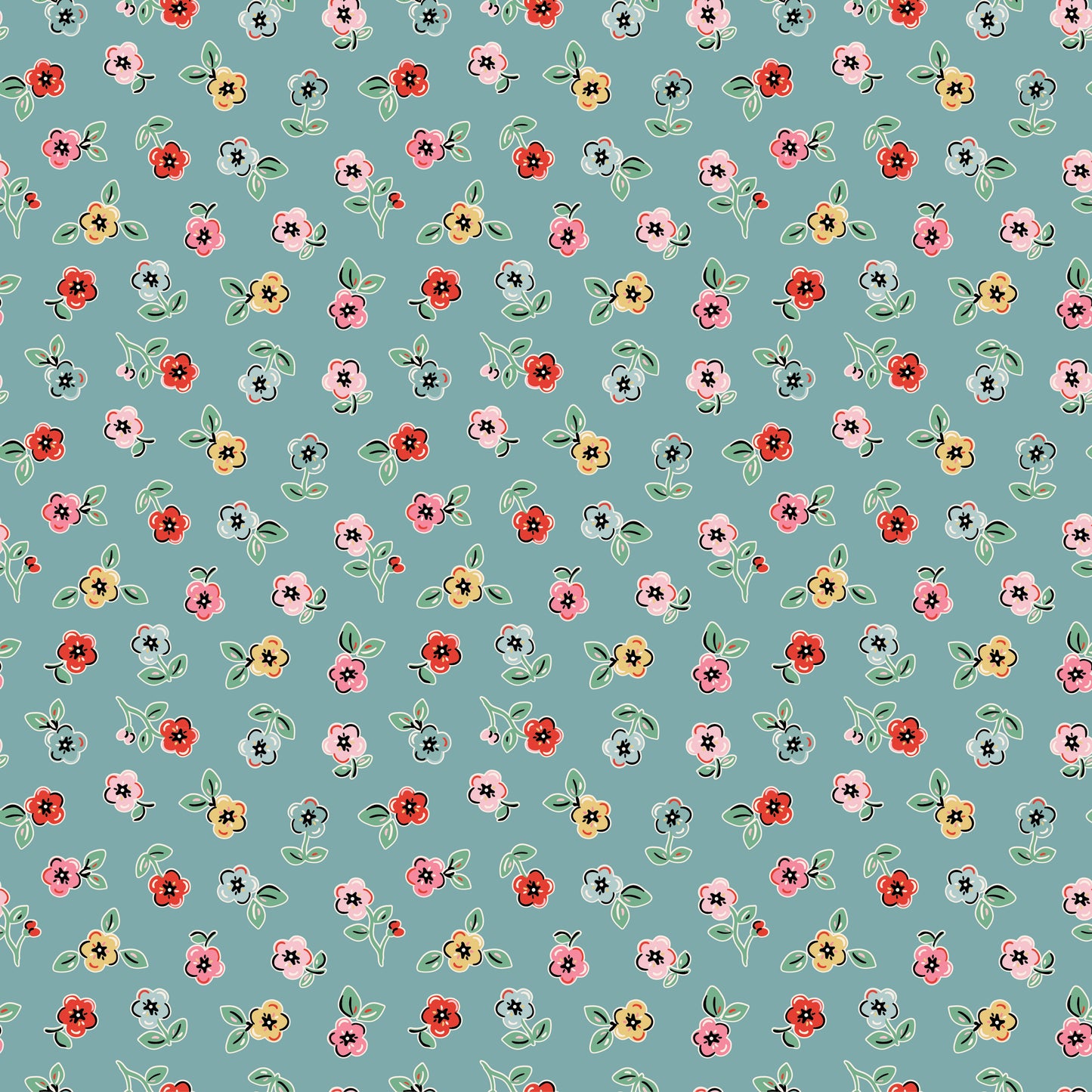 CHEERY FLORALS BLUE - Home Sweet Home