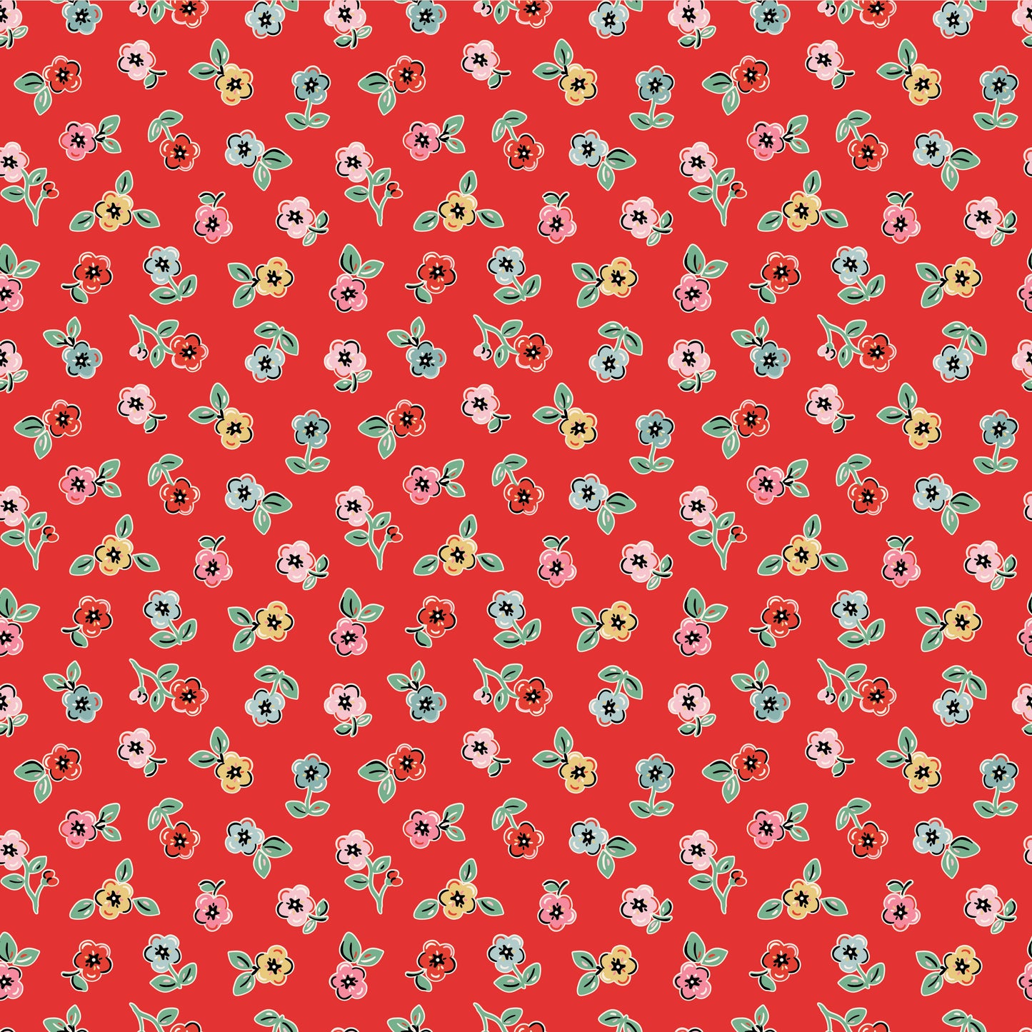 CHEERY FLORALS RED - Home Sweet Home