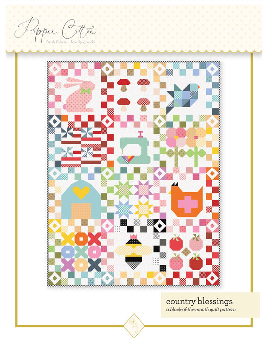 Country Blessings Block of the Month Pattern - COUNTRY BLESSINGS BOM