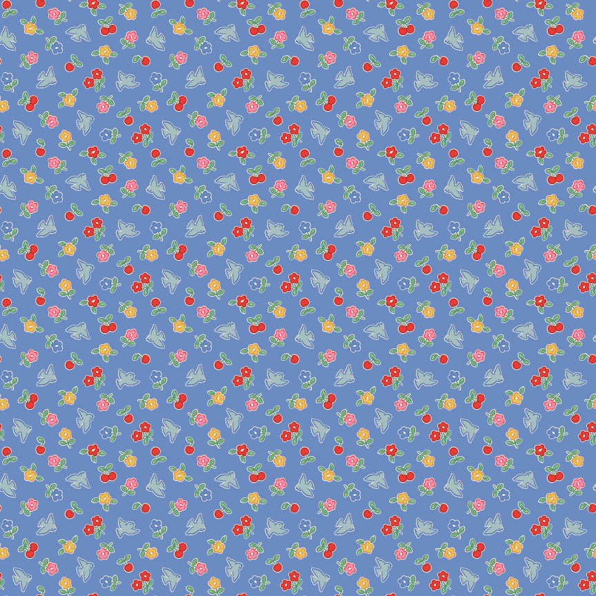 CHEERY BLUEBIRD PERIWINKLE - Bluebells & Buttercups