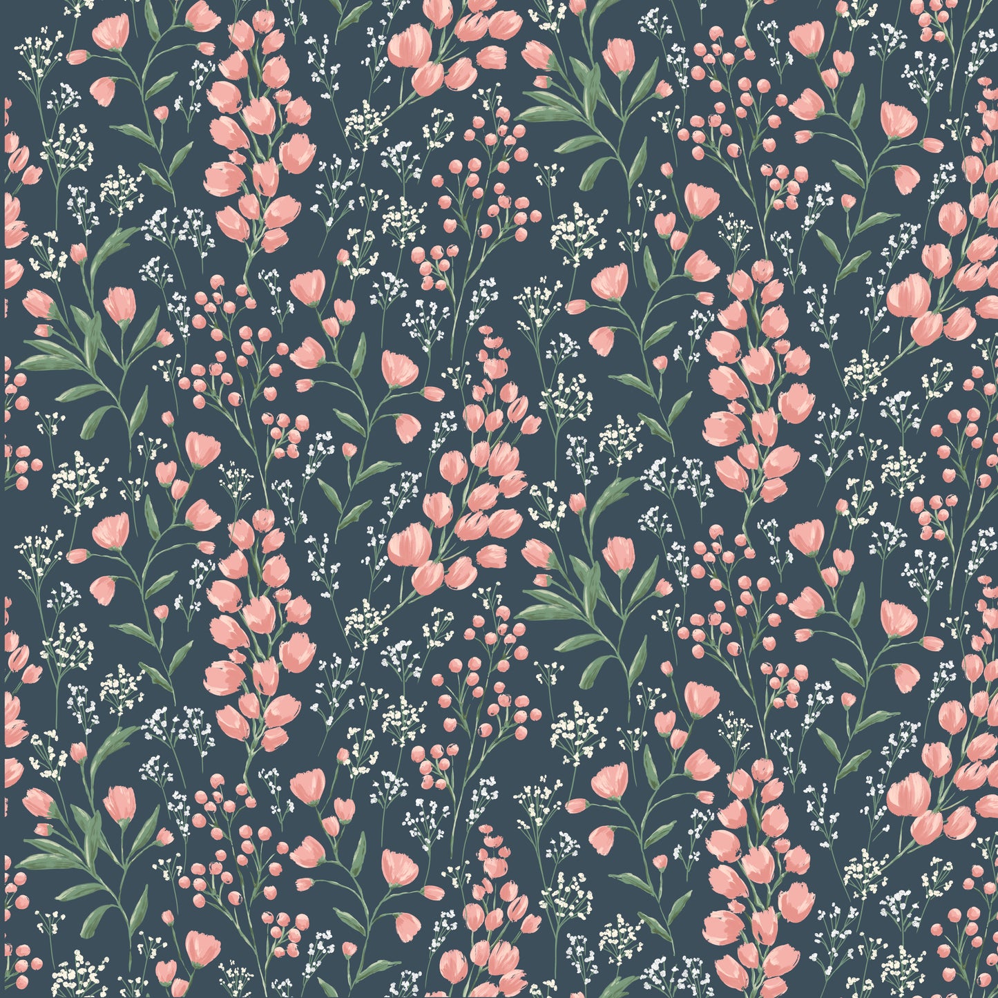 FIELD OF DREAMS NAVY - Painted Blossoms