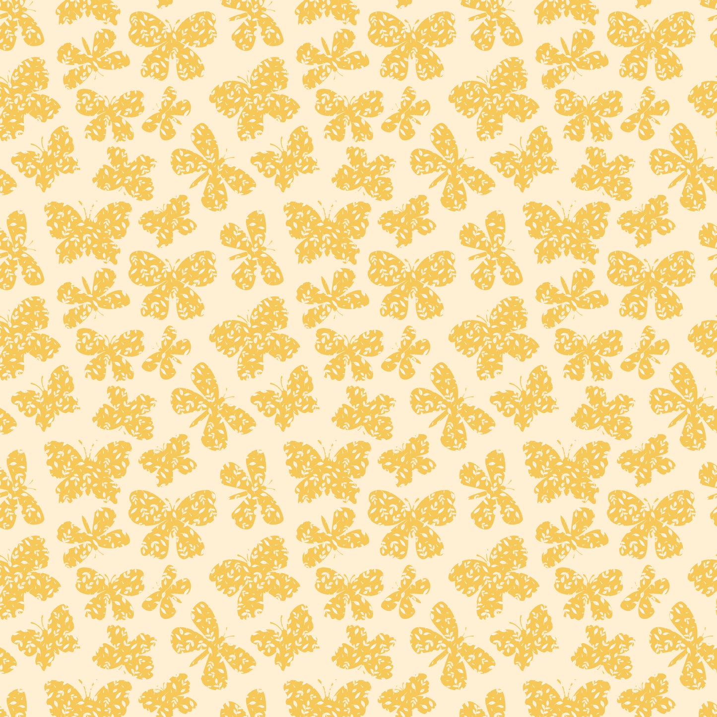 SCATTERED BUTTERFLIES YELLOW - Painted Blossoms