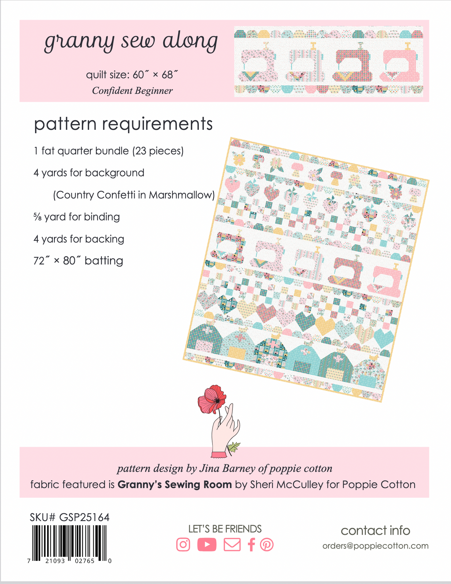 GRANNY'S SEW ALONG QUILT PATTERN- Granny's Sewing Room