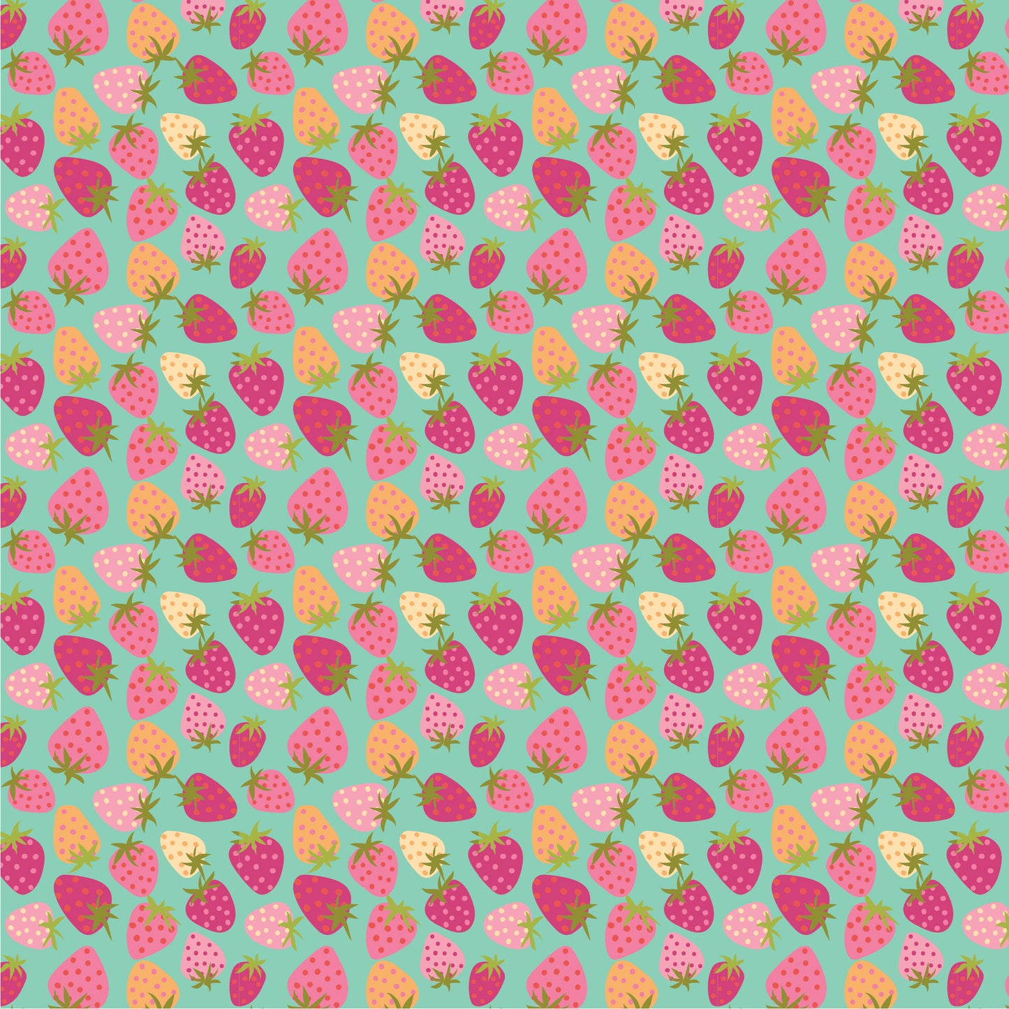 STRAWBERRY PIE TEAL - Calico Cowgirls