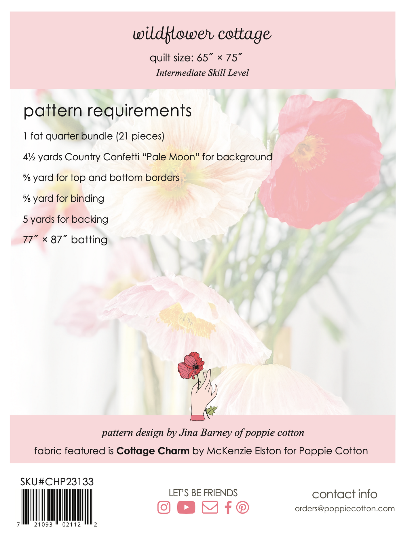 WILDFLOWER COTTAGE QUILT PATTERN - Cottage Charm
