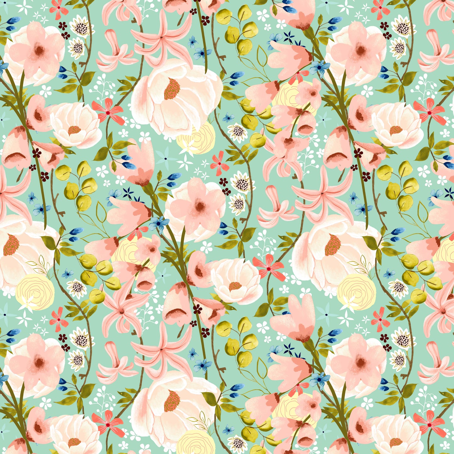 WOVEN MEMORIES MINT - Serenity Blooms