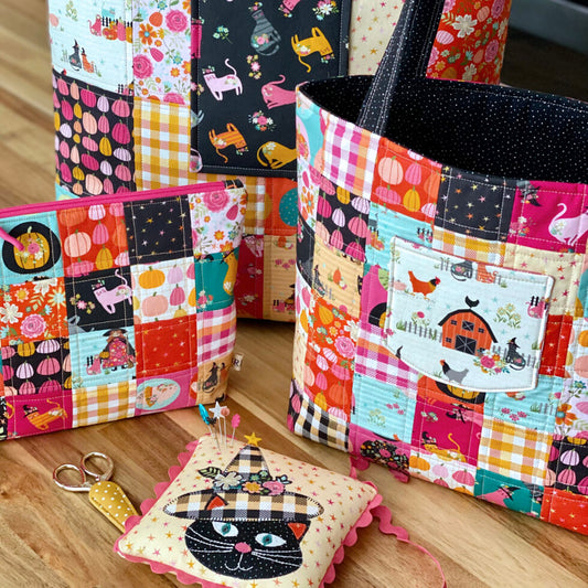 Kitty Loves Candy Fabric Tour with Blue Ribbon Designs