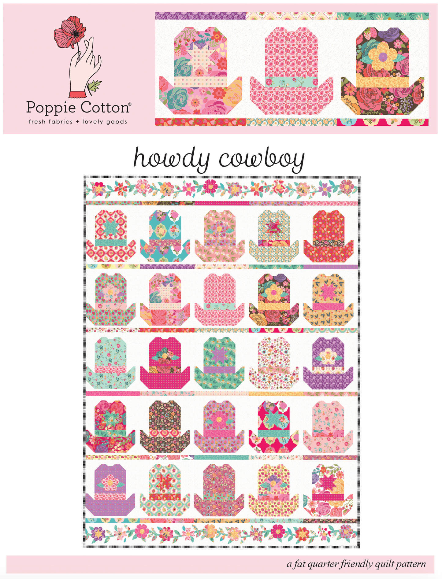 HOWDY COWBOY QUILT PATTERN - Calico Cowgirls