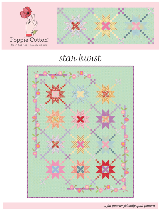 STAR BURST QUILT PATTERN - Forget Me Not