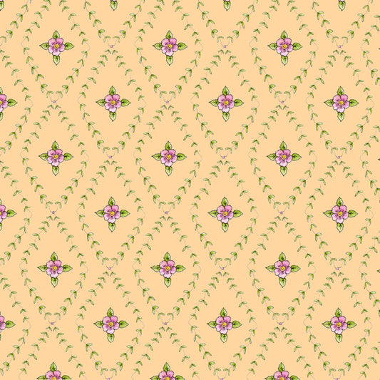 POSIE PRINT APRICOT-  Garden Verse