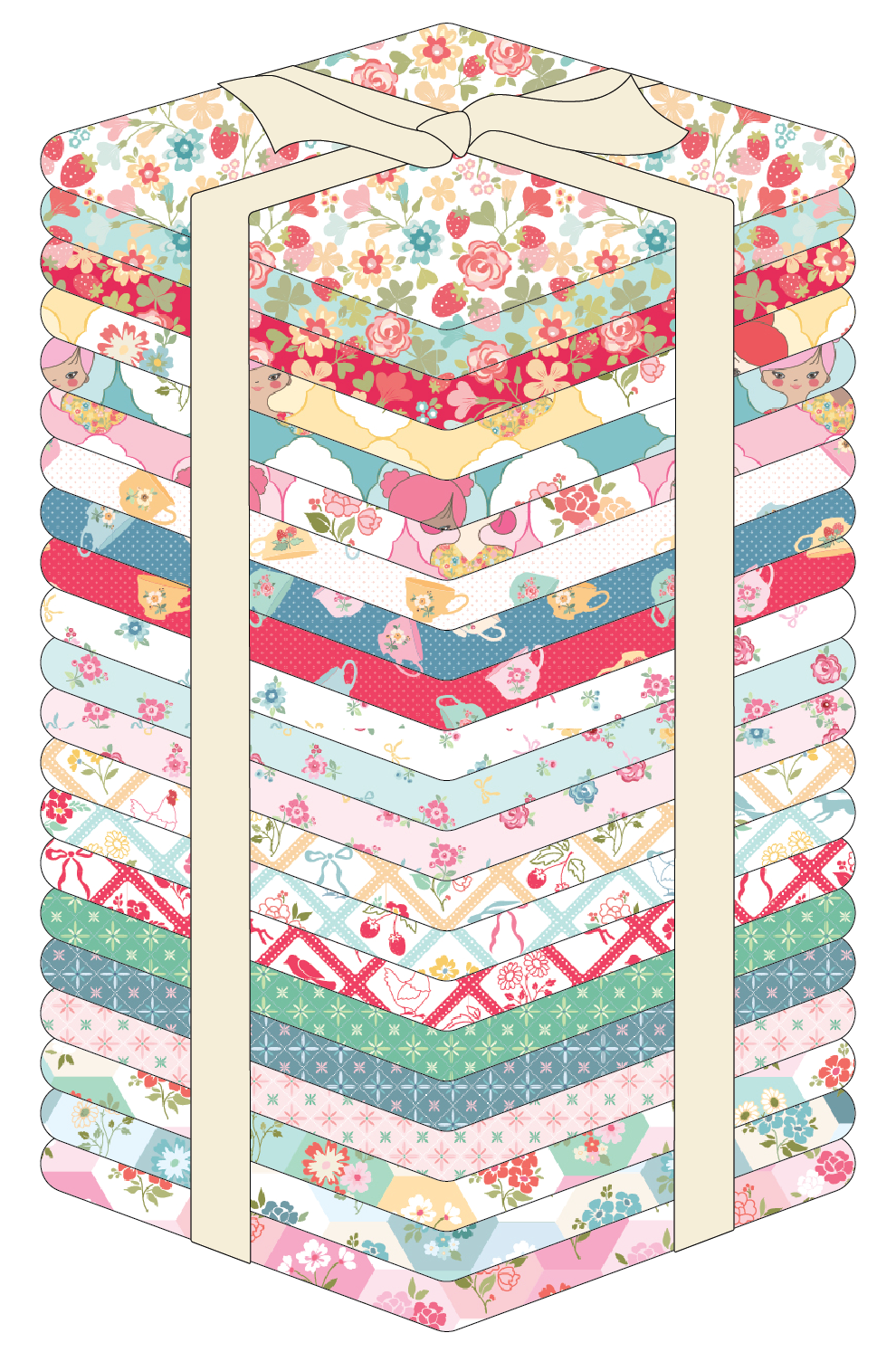 FAT QUARTER BUNDLES 24 PRINTS - Rosy Cheeks