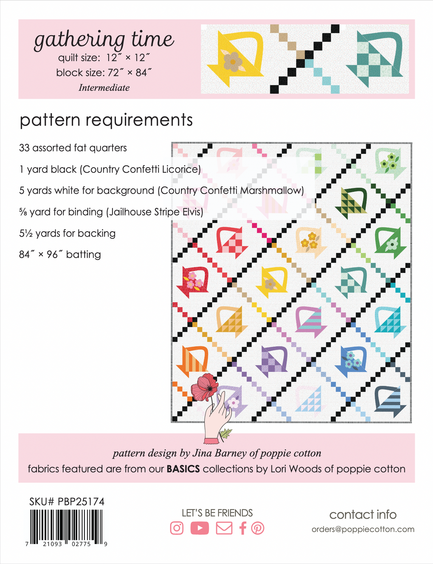 GATHERING TIME QUILT PATTERN - Poppie's Basics