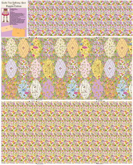 GATHERING APRON PANEL MULTI - Garden Verse