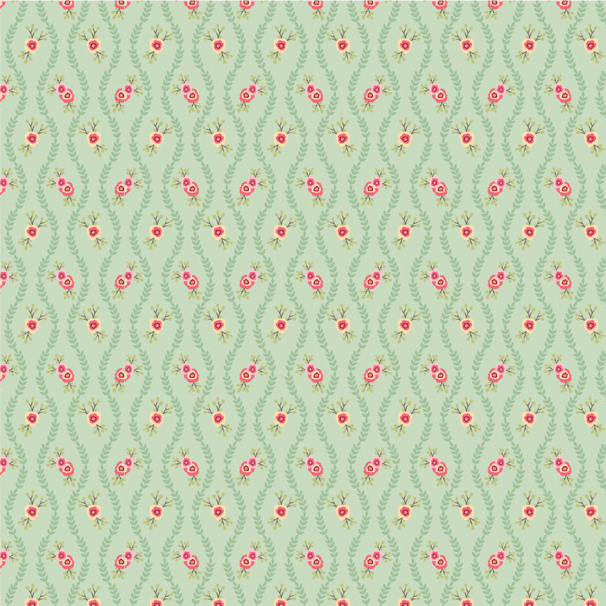 WINTER VINES GREEN - Cuckoo Christmas