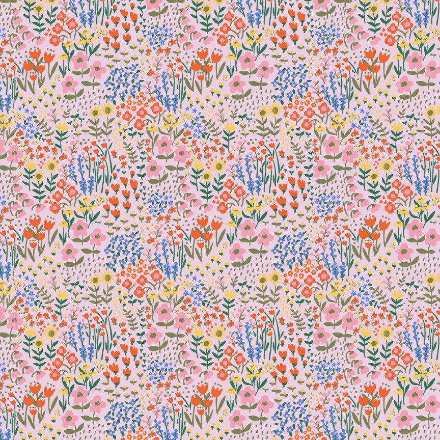 WILDFLOWER WHIMSY PASTEL PINK - Meadow Blooms