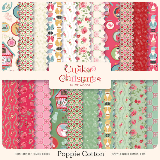 5" PRECUTS - 42 PRINTS - Cuckoo Christmas