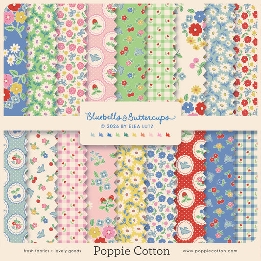 10" PRECUTS - 42 PRINTS - Bluebells & Buttercups