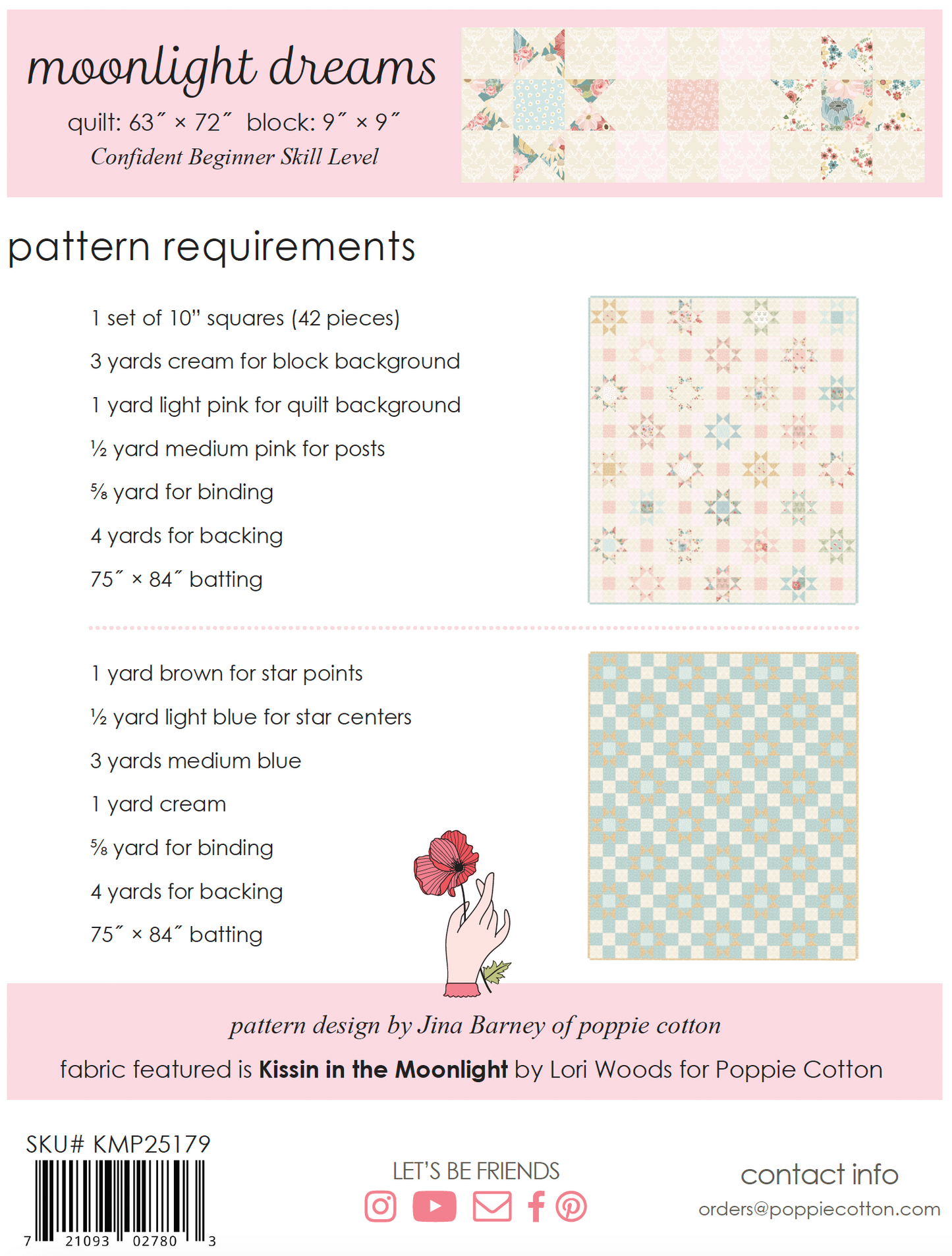 MOONLIGHT DREAMS QUILT PATTERN - Kissin' In The Moonlight