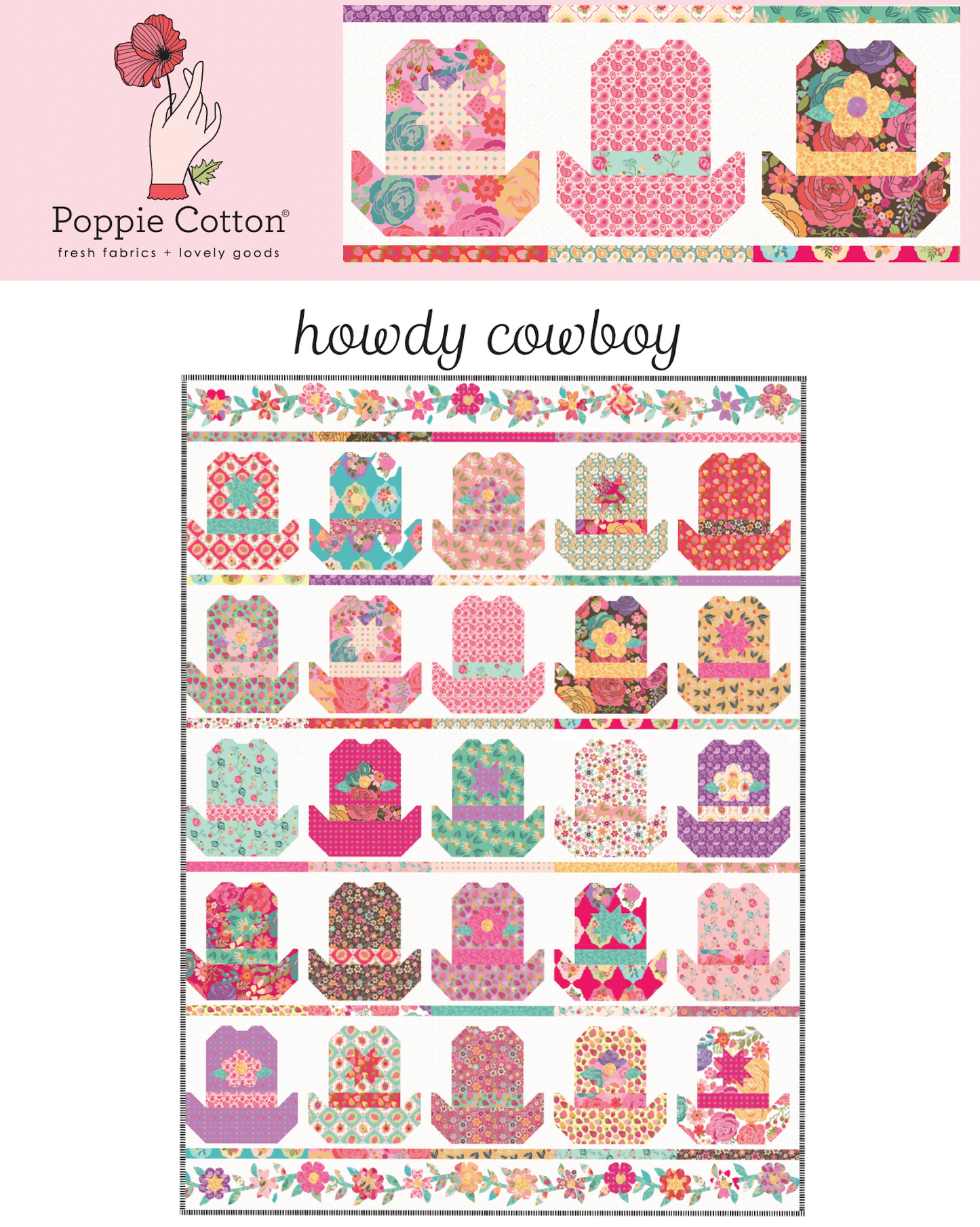 HOWDY COWBOY QUILT PATTERN - Calico Cowgirls