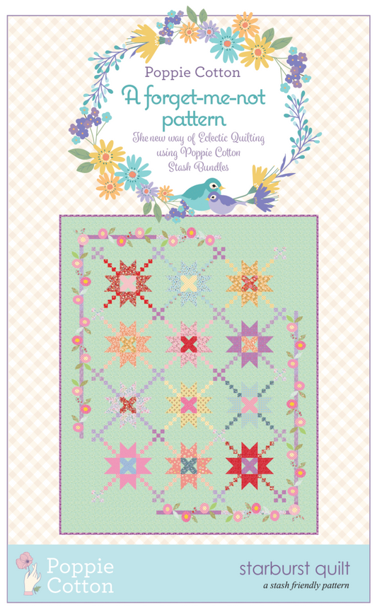 STAR BURST QUILT PATTERN - Forget Me Not