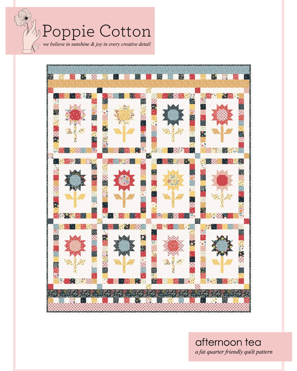 AFTERNOON TEA QUILT PATTERN - Sunshine and Chamomile – Poppie Cotton