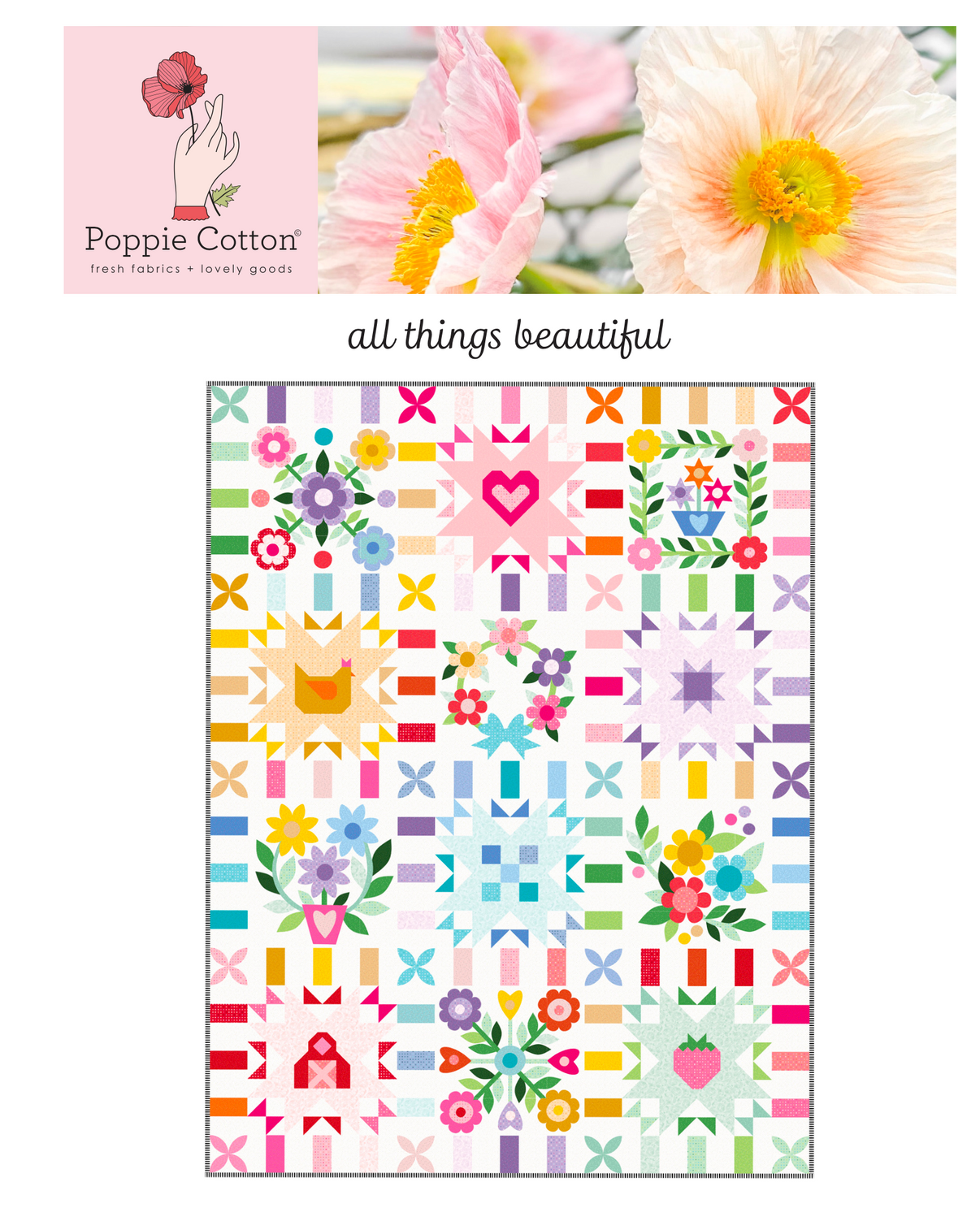 All Things Beautiful Block of the Month Pattern ALL THINGS BEAUTIFUL