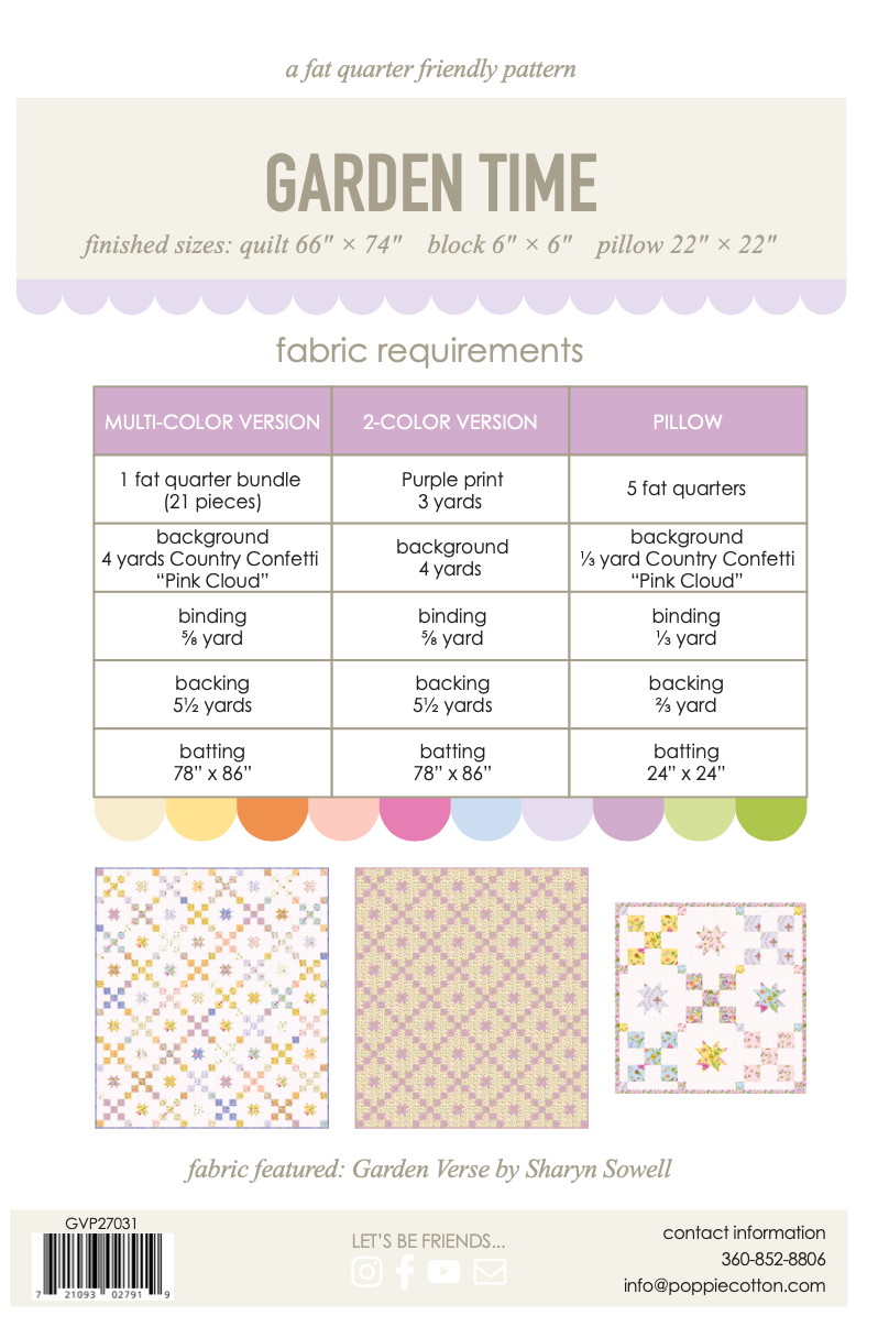 GARDEN TIME PATTERN - Garden Verse