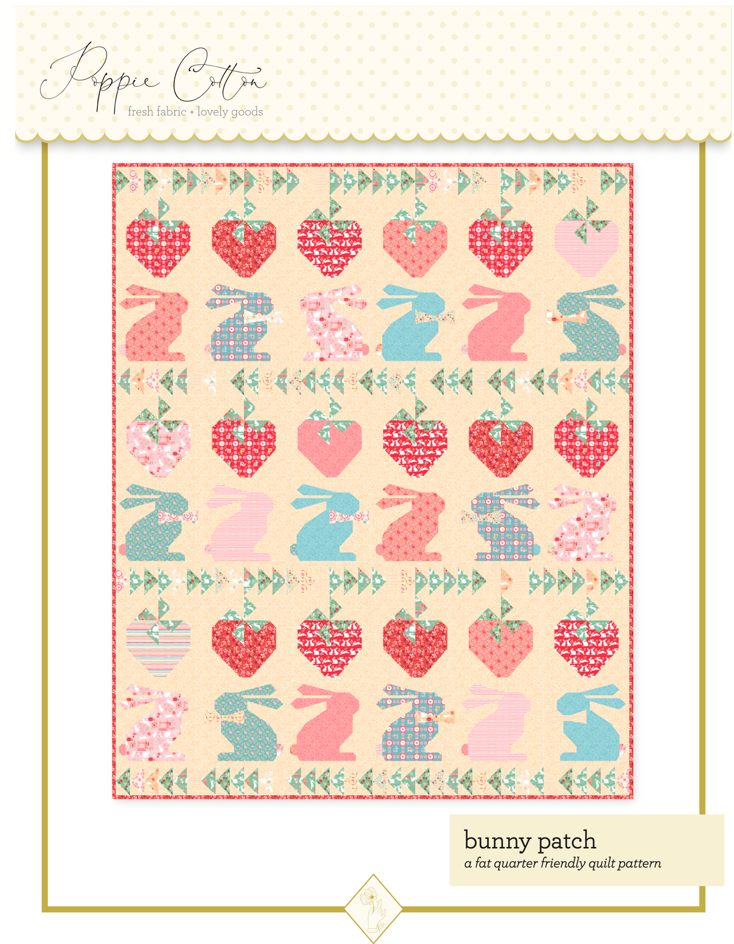 Bunny Patch Quilt Pattern - Poppies Patchwork Club