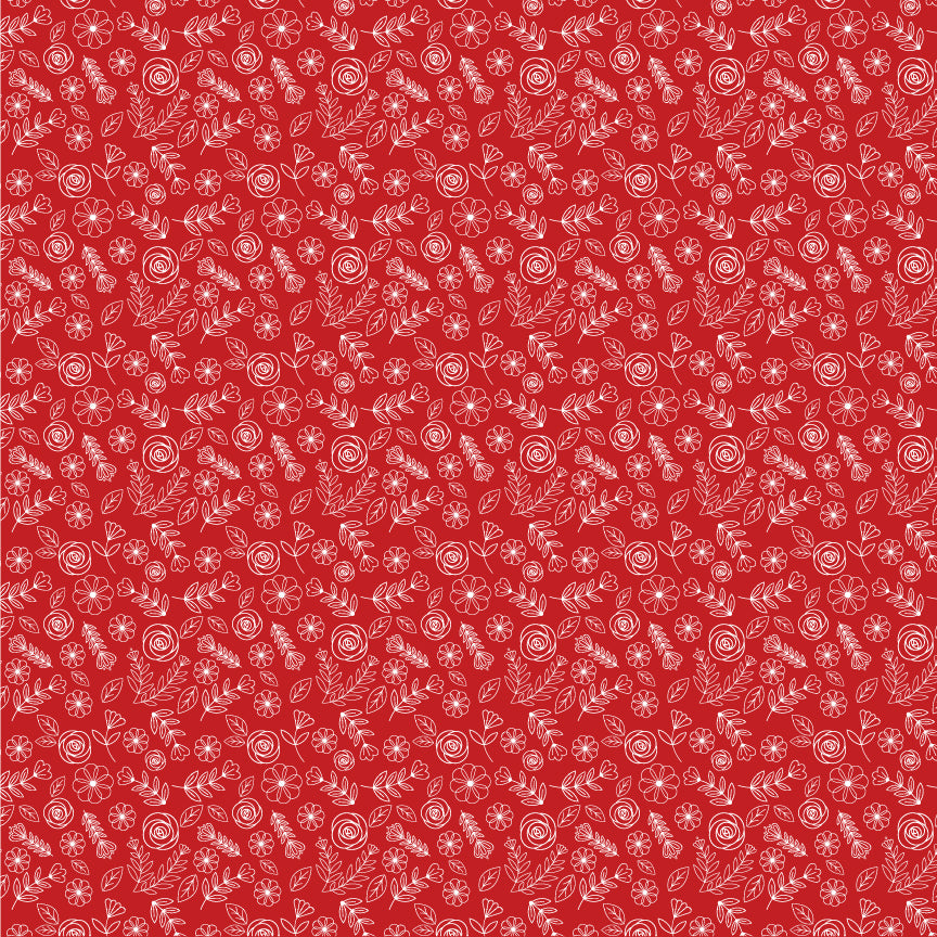 TOSSED BLOOMERS RED - Cuckoo Christmas