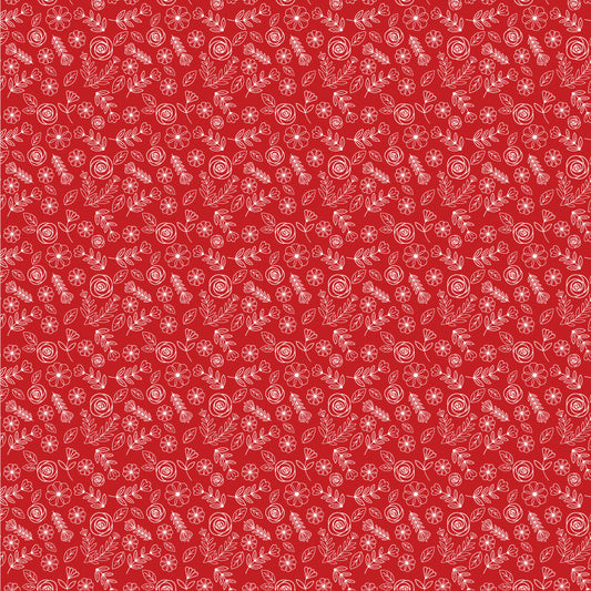 TOSSED BLOOMERS RED - Cuckoo Christmas
