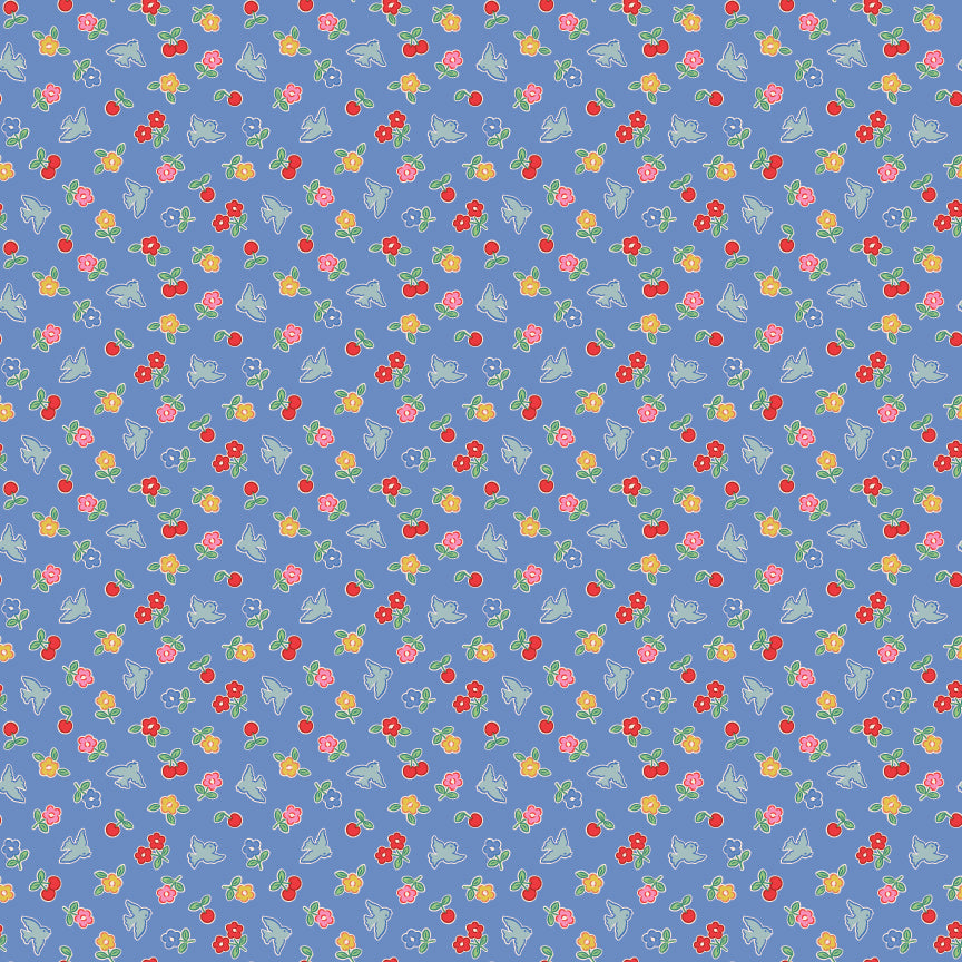 CHEERY BLUEBIRD PERIWINKLE - Bluebells & Buttercups