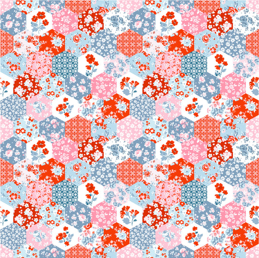 QUILTED ROSES MULTI - Elise