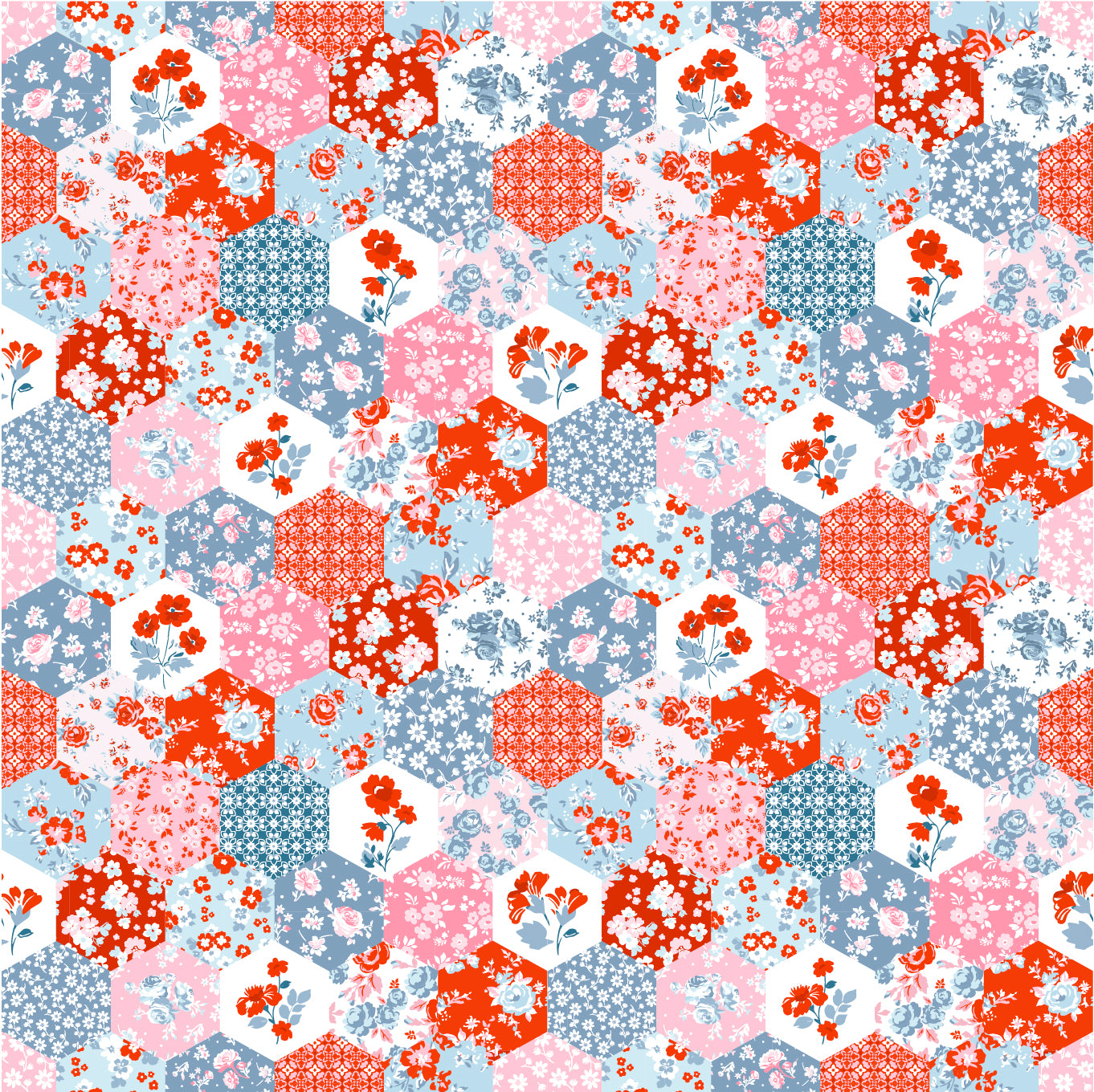 QUILTED ROSES MULTI - Elise