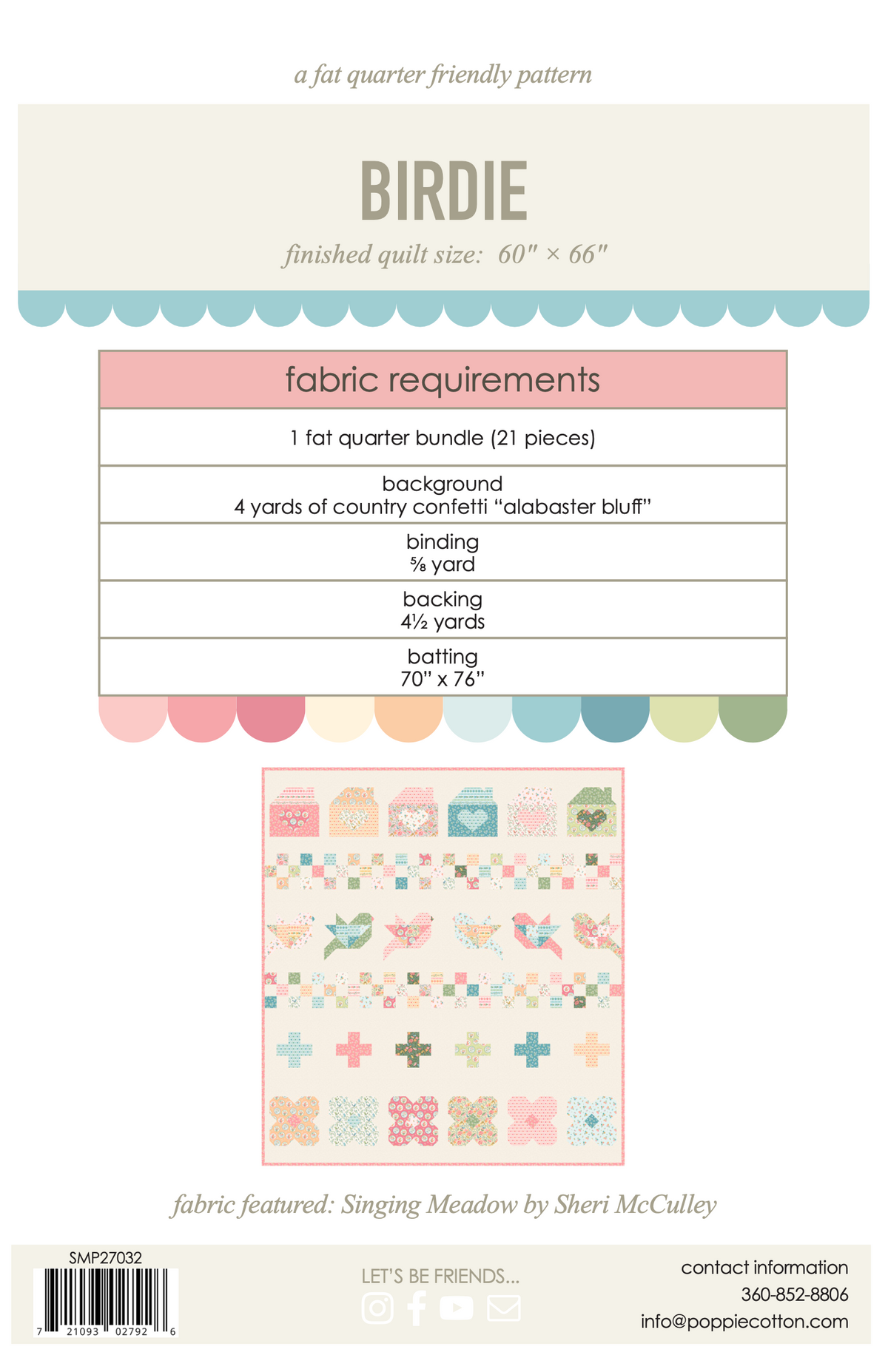 BIRDIE PATTERN - Singing Meadow