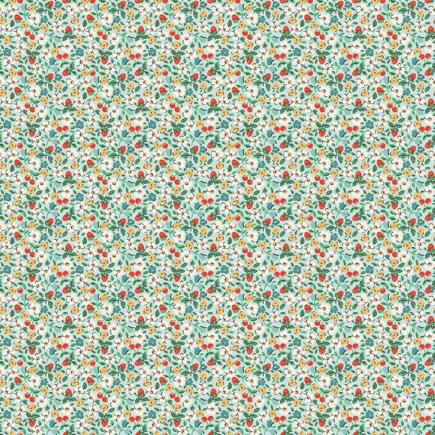 FRUIT SALAD TEAL - Farmhouse Fancy