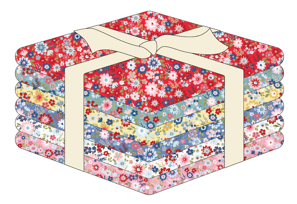 FAT QUARTER BUNDLES 6 PRINTS - Hip Hip Hooray Liberty