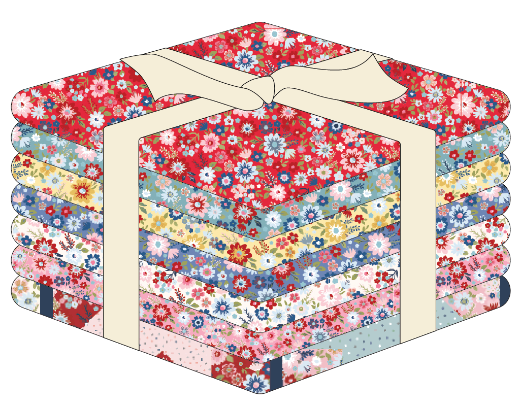 FAT QUARTER BUNDLE 7 PRINTS - Hip Hip Hooray Liberty