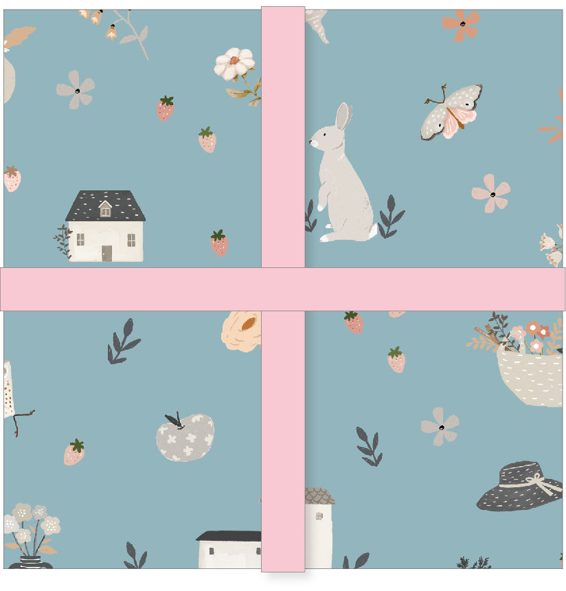 House & Home - 21-Piece Fat Quarter Bundle - Floral Bunny Prairie Country Fabric cheapest - Poppie Cotton - Quilting Projects