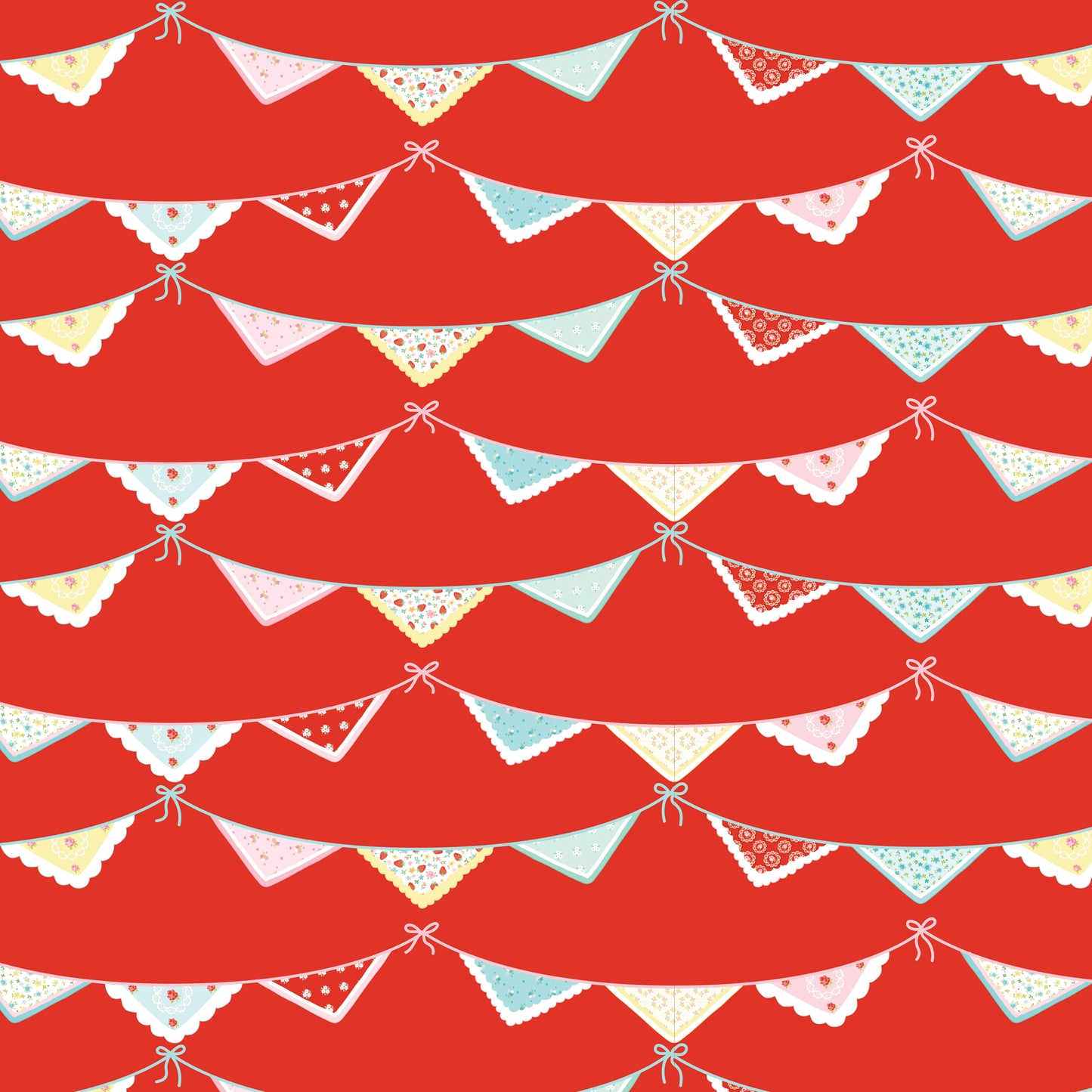 BUNTING PRINT RED - Market Day