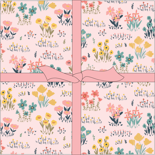 10" PRECUTS 42 PRINTS - Painted Blossoms