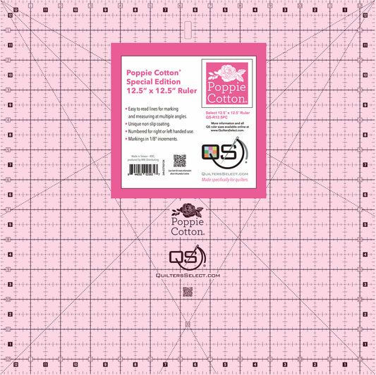 12.5" x 12.5" Pink Non-Slip Ruler - Sewing Tools