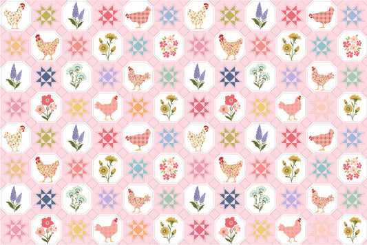 QUILTED COUNTRYSIDE PINK - Prairie Sisters Homestead
