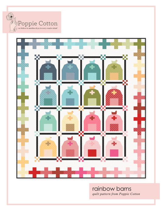 Rainbow Barn Quilt Pattern - Farmhouse Favorites